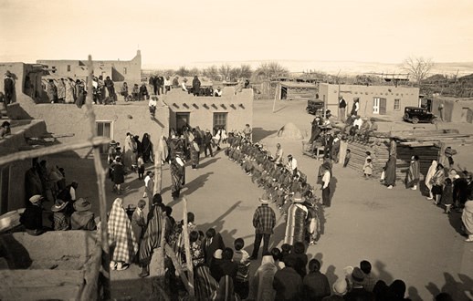 Cloud Dance, Santa Clara Pueblo, New Mexico, 1925-1945. Photo by T. Harmon Parkhurst. Courtesy Palace of the Governors Photo Archives (NMHM/DCA. Neg. # 004220)