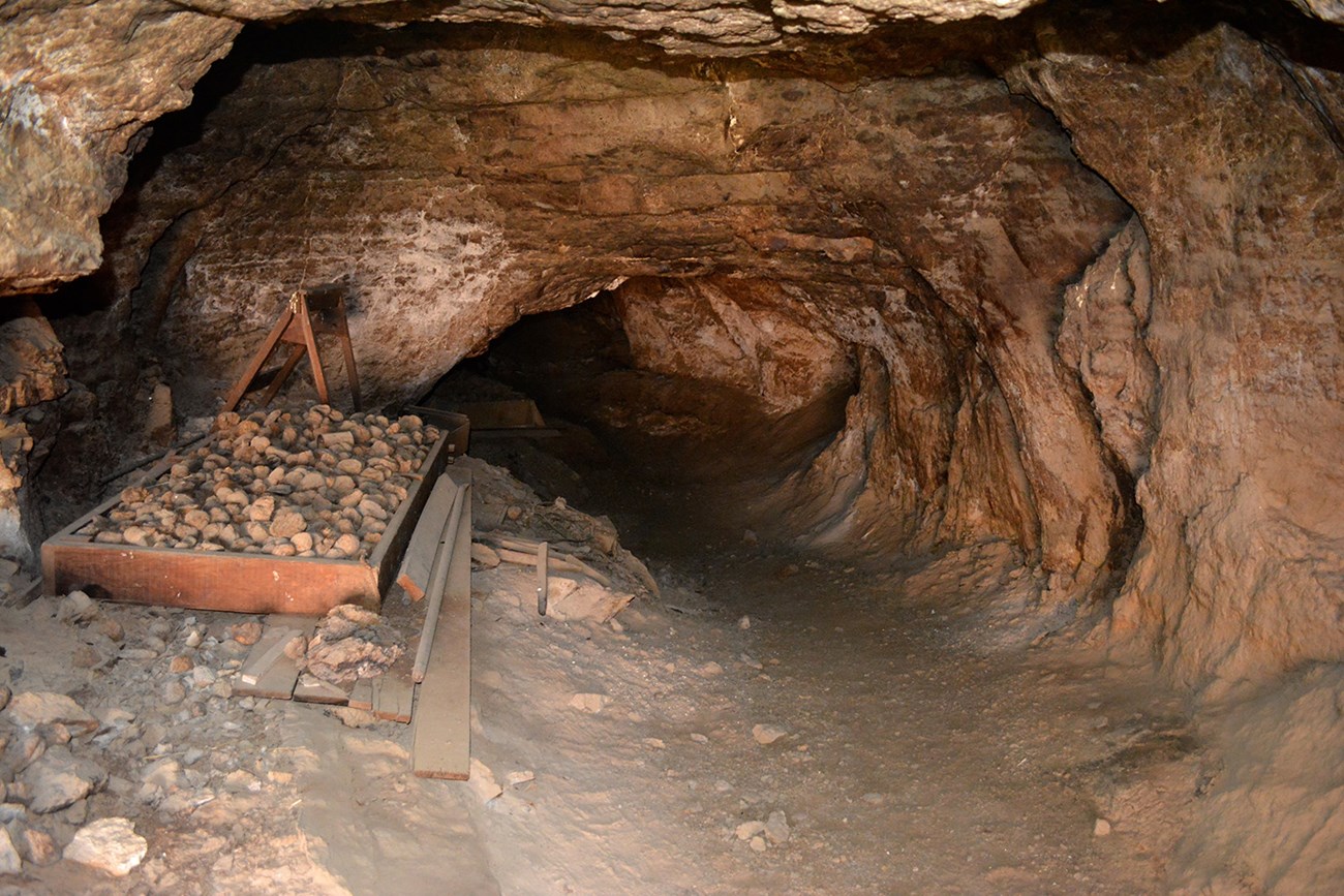 photograph of the inside of a cave