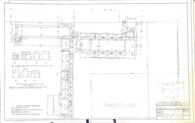 Architectural drawing of Mission Espada