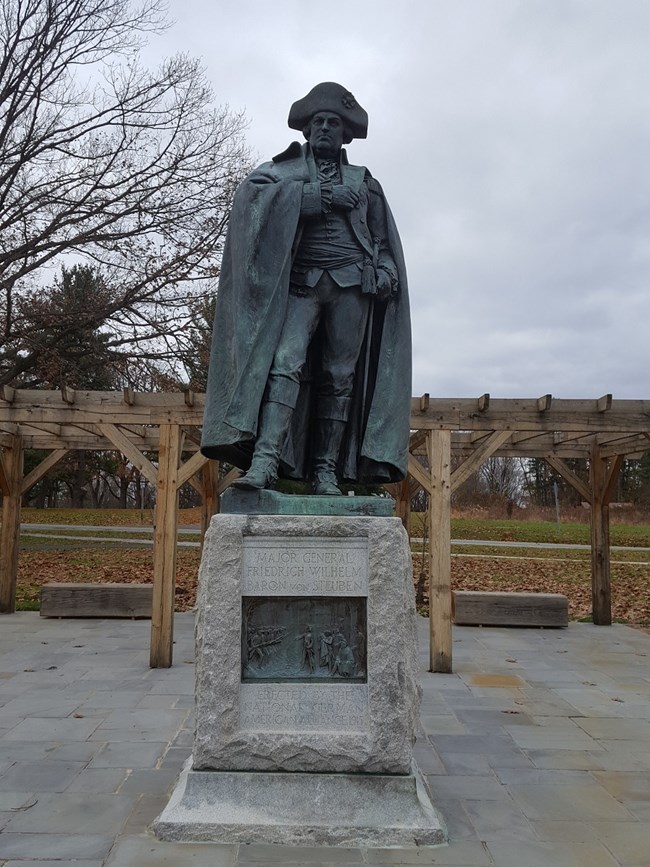 Statue of General Friedrich Wilhelm von Steuben.