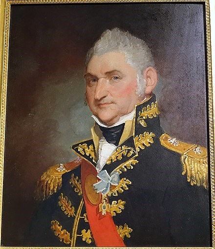 1350 A formal portrait painting of Henry Dearborn. He is dressed in formal military attire.