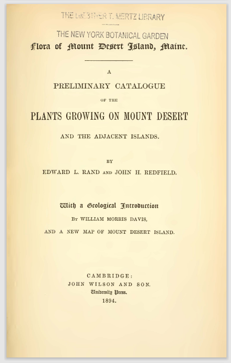 Front page of MDI flora book