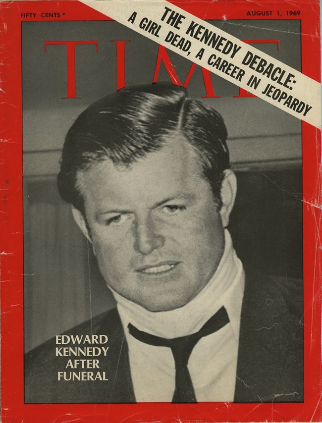 A scan of the cover of the August 1, 1969 TIME Magazine: a photo of Edward Kennedy.