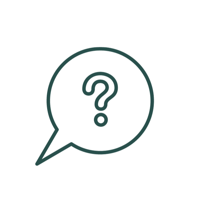 Speech bubble with question mark