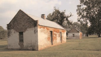 Brick slave cabins at Magnolia Plantation