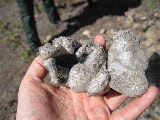 puffy obsidian affected by fire