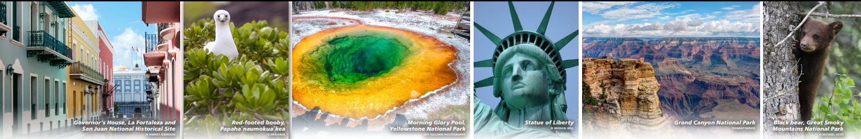 A close up of the National Park Service brochure featuring World Heritage Sites in the United States.