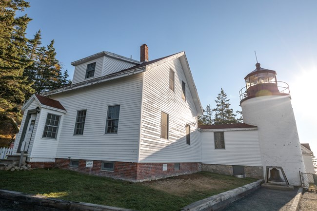 Bass Harbor Head Lighthouse Bass Harbor Head Lighthouse and accompanying house attached to the lighthouse.