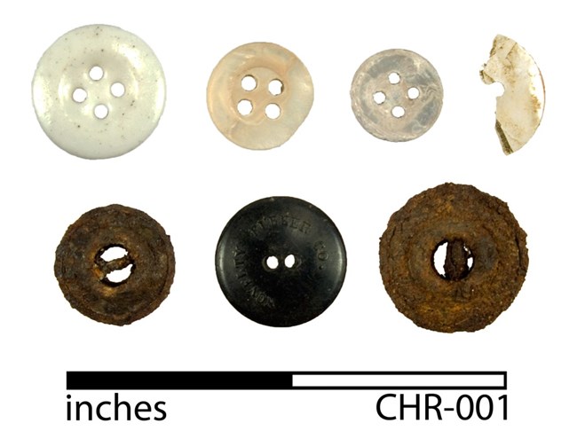 Buttons collected from the Charley's Village site
