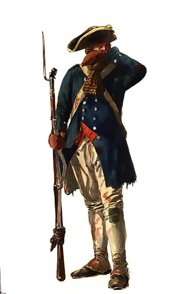 A Continental soldier in winter dress.