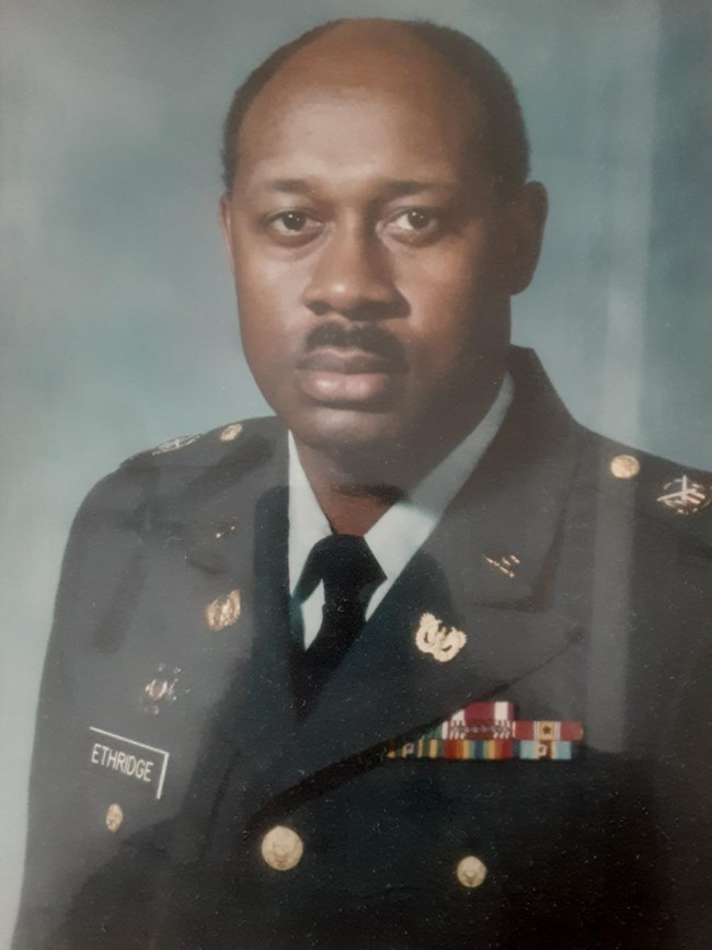 William Ethridge portrait of soldier in US army uniform