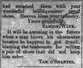 Black and white cropped photo of a newspaper column.