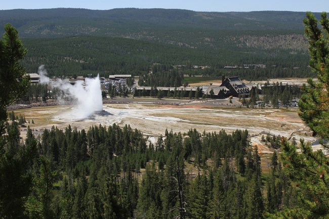 Photo of a geyser in Yellowstone. NPS photo. Photo of a geyser in Yellowstone. NPS photo.