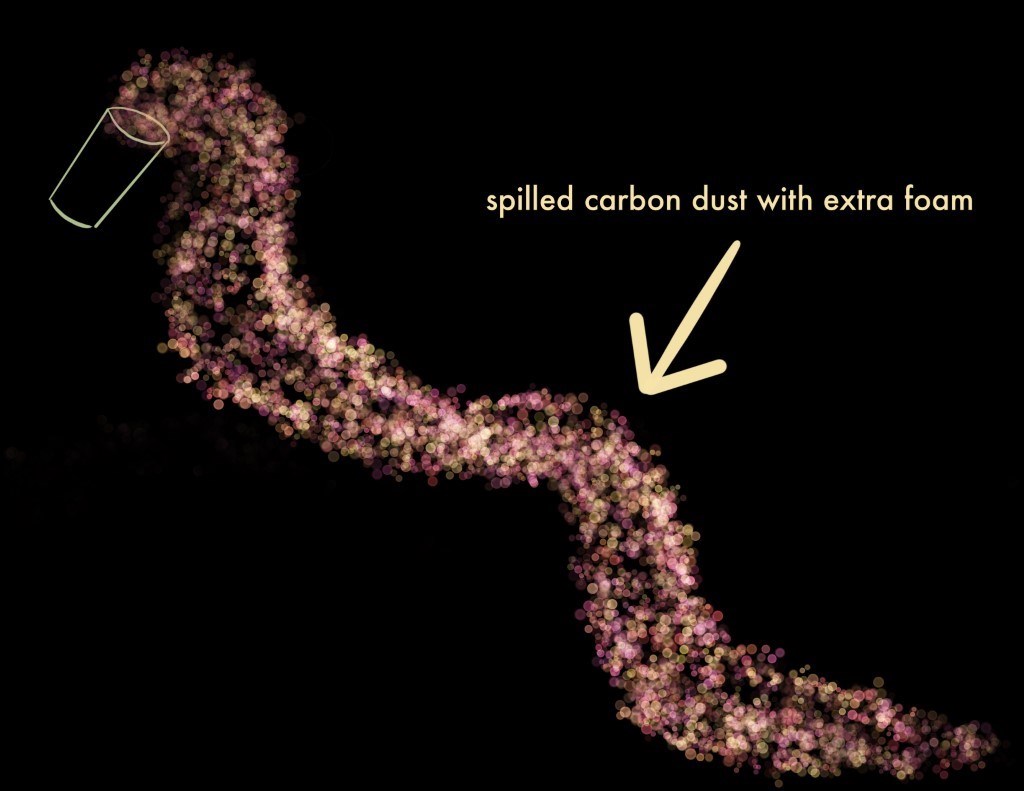 KGardiner_EarthMoonRomance_3 A coffee mug in space spills carbon dust with extra foam