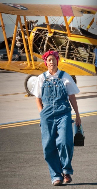 Gail in period costume as Gail Murphy