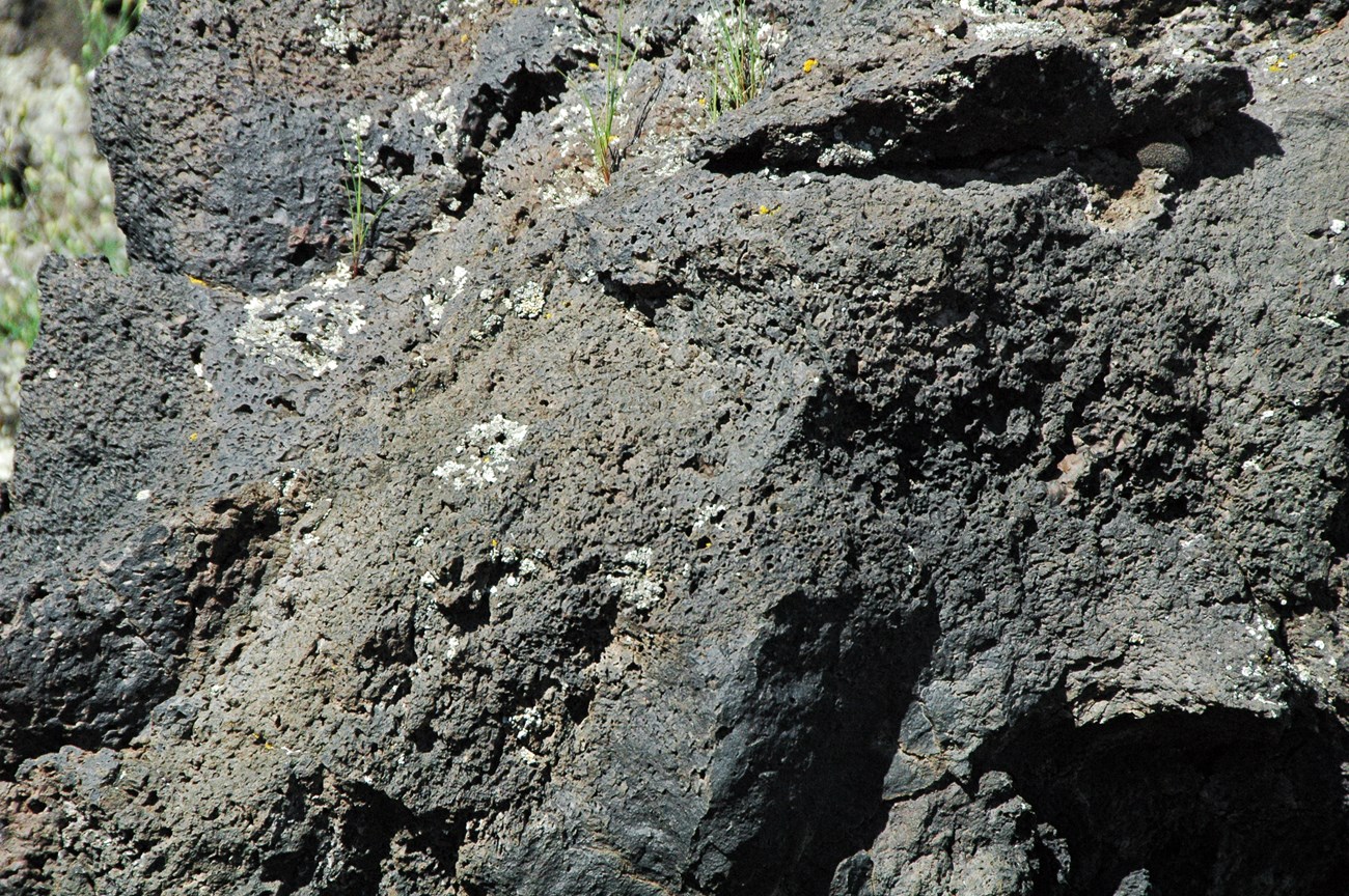 photo of lava rock with bubbles (vesicles)