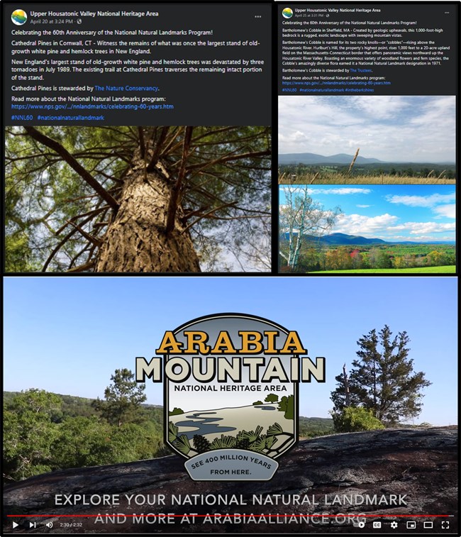 Social media posts from Panola Mountain NNL