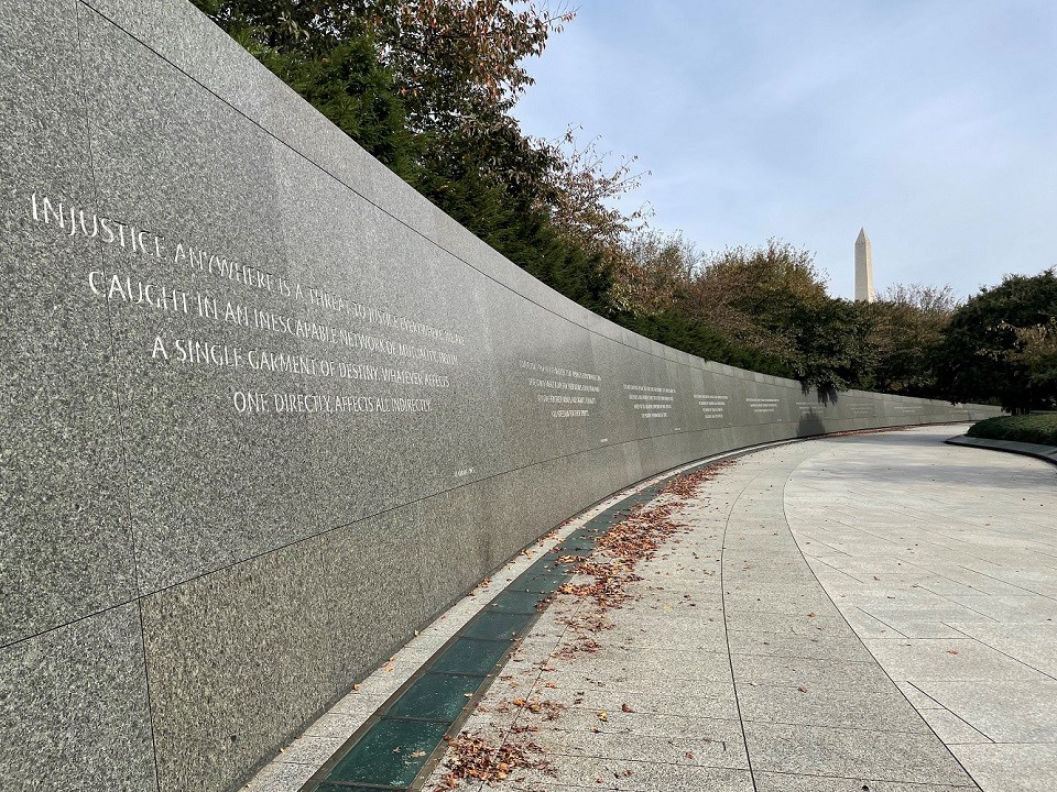 walls craved with MLK lectures