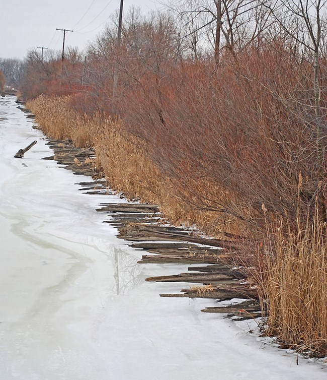 Snow covered trail.