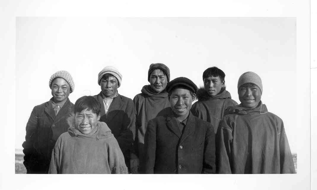 A group of young reindeer herders.