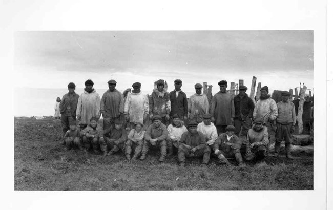 Reindeer handlers at Qaggat Reindeer Corral A group picture of 21 reindeer handlers at Qaggat Reindeer Corral.