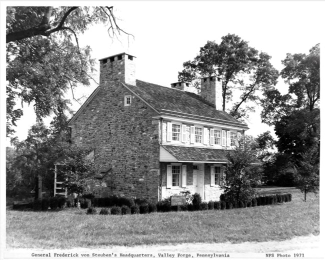 Headquarters of General Friedrich Wilhelm von Steuben, Valley Forge National Historical Park, National Register of Historic Places. Headquarters of General Friedrich Wilhelm von Steuben, Valley Forge National Historical Park, National Register of Historic Places.