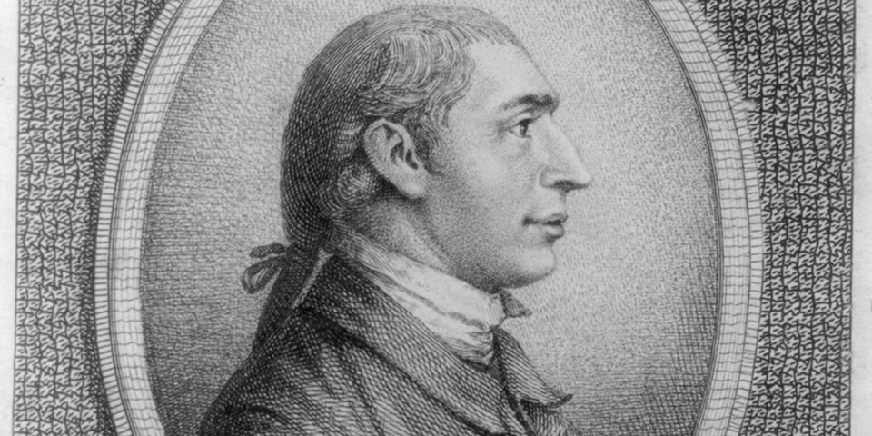 Gouverneur Morris. Du Simitiere, Pierre Eugene, 1783 Etching of Gouverneur Morris right facing profile.