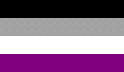 Black, Gray, White, and Purple Flag