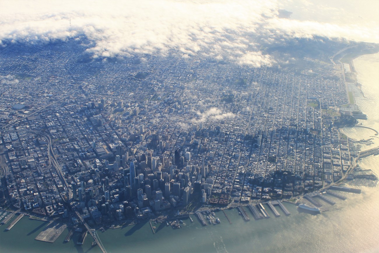 Aerial of San Francisco. Aerial of San Francisco.