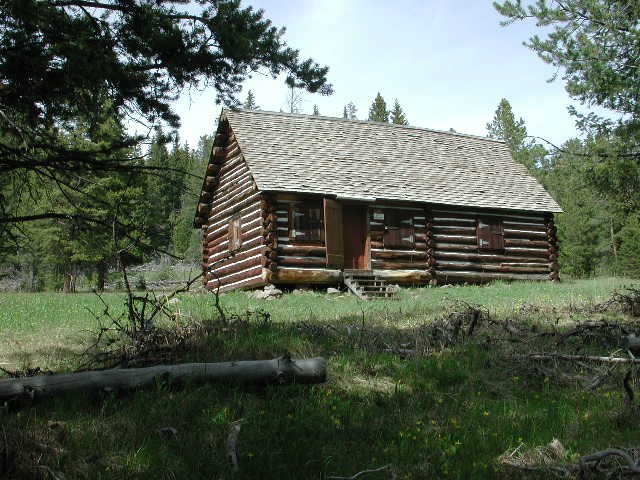 Crevice Creek cabin post fuels treatment, Yellowstone National Park.