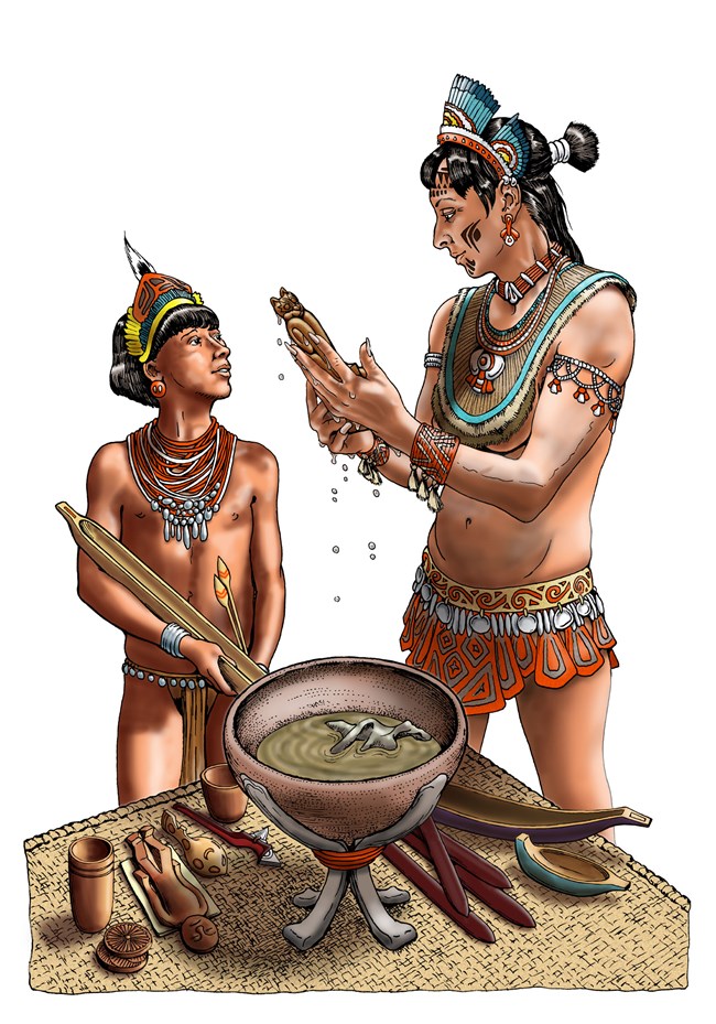 Illustration of the Cat in use by the Calusa Illustration of the cat statue in use by the Calusa