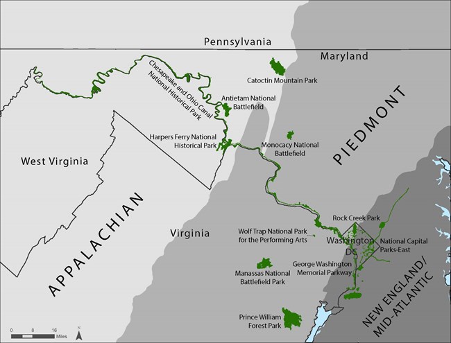 Map of BCRs and NCR parks