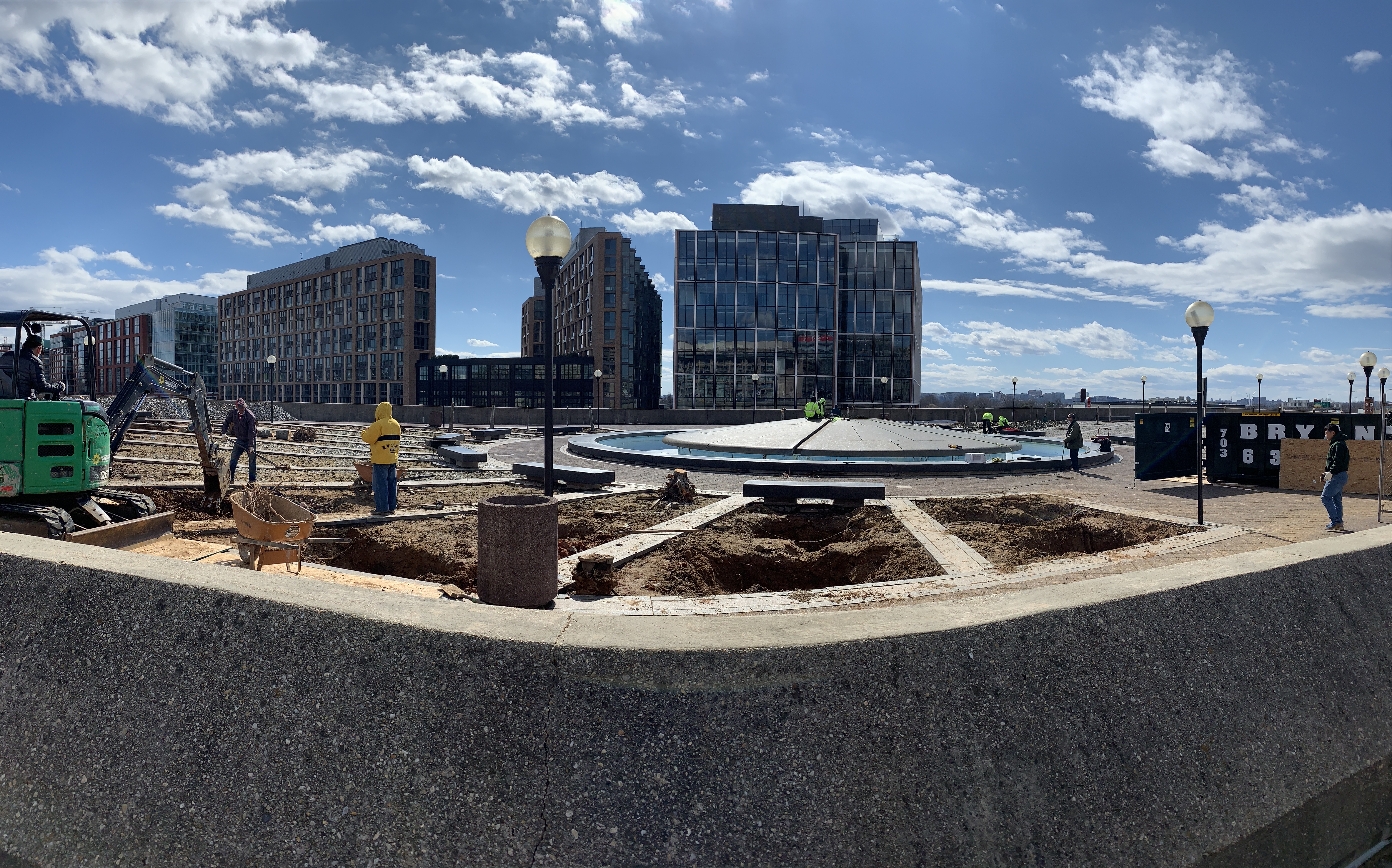 Construction work at Banneker Park