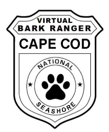 Badge Black and white "Virtual Bark Ranger" badge