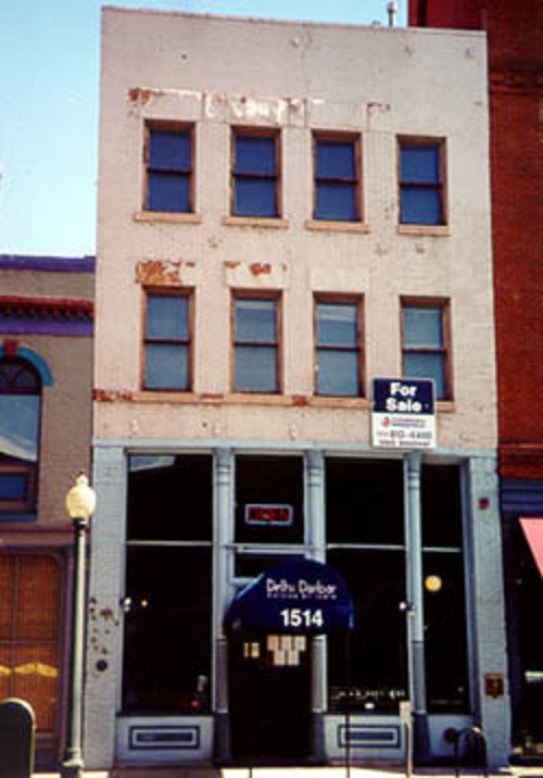 Tall brick building.