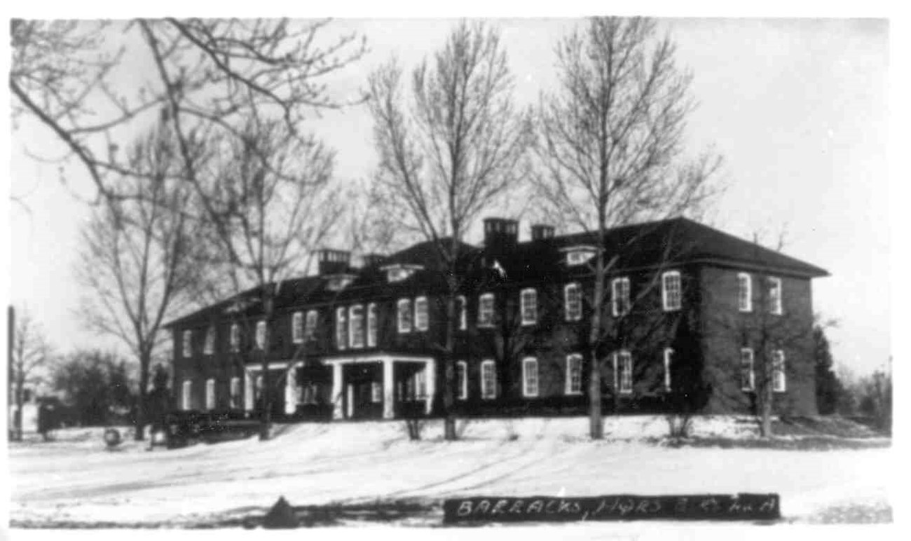 a long, two-story building