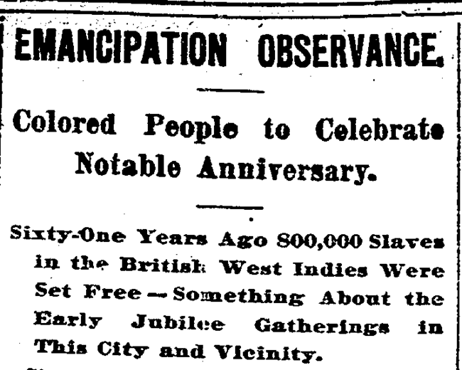 Boston_Herald_1899-08-01 announcement of an emancipation observation