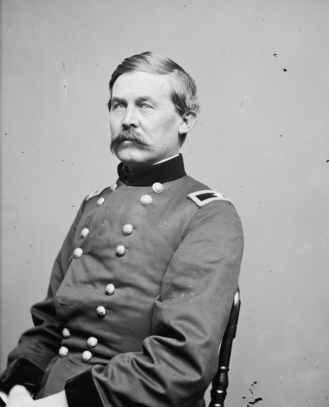 Black and white historical photo of a Federal Civil War  General.