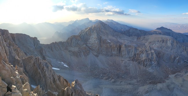 Mountains and sky background.
