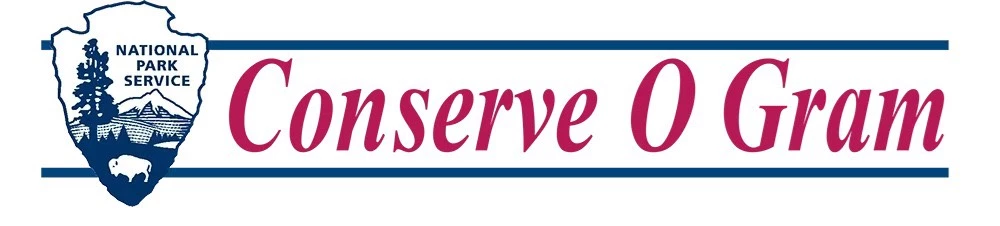 Conserve O Gram header NPS Arrowhead and logo for Conserve O Grams