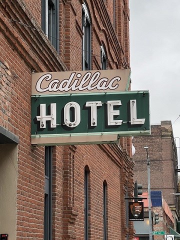 Cadillac Hotel Sign