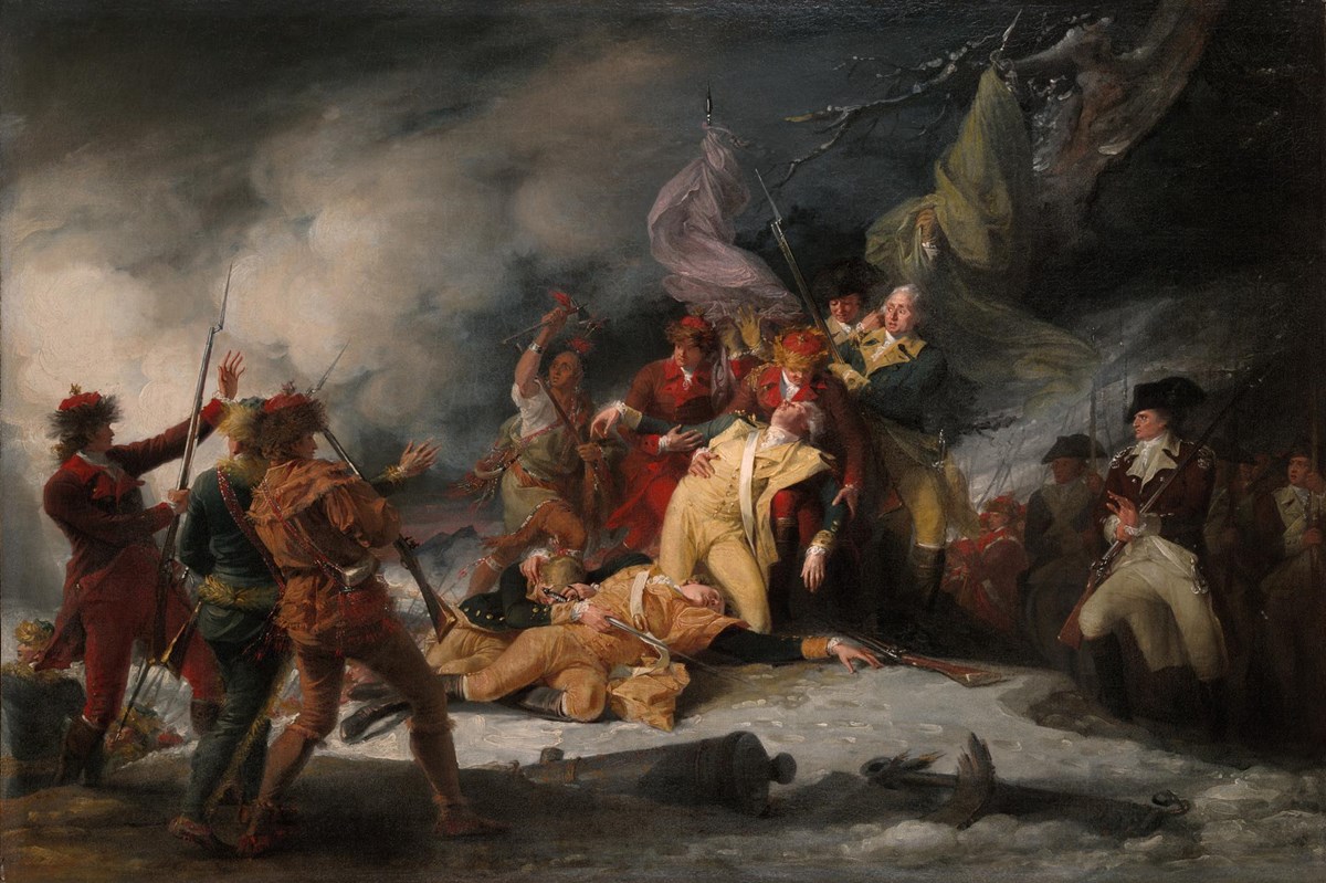 Death of General Montgomery Trumbull painting.