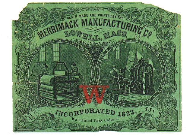 Merrimack Manufacturing Company Label Merrimack Manufacturing Company Label