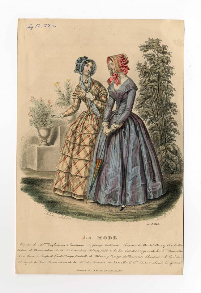 Women Fashion - 1848 Drawings of women's fashion 1848