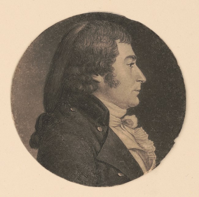 William C. C. Claiborn A head-and-shoulders portrait, right profile, in black and white.