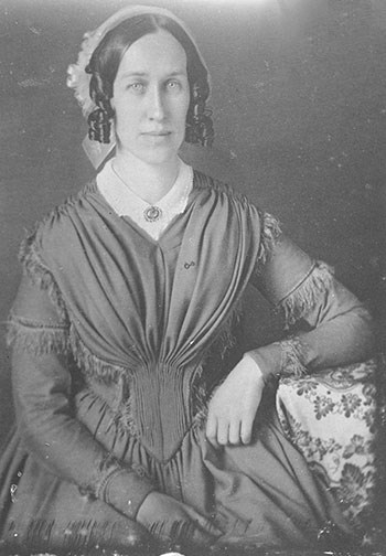 a black and white portrait of Clarina Irene Howard Nichols