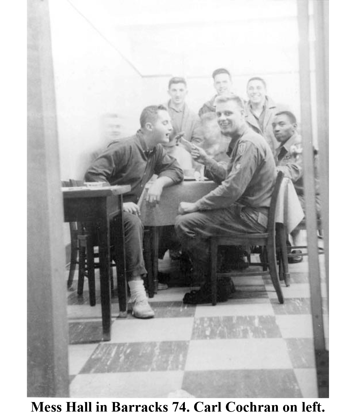 Group of soldiers eating