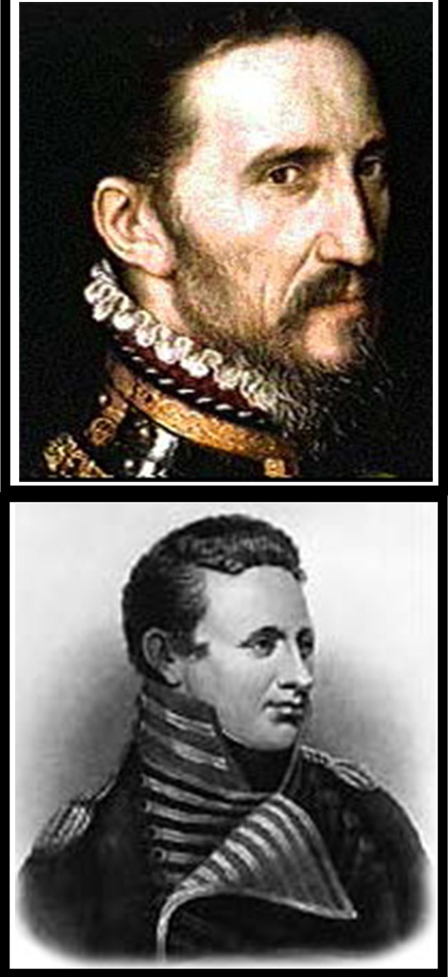 Illustrations of Francisco Vasquez de Coronado (top) & Zebulon Pike (bottom). Illustrations of Francisco Vasquez de Coronado (top) & Zebulon Pike (bottom).