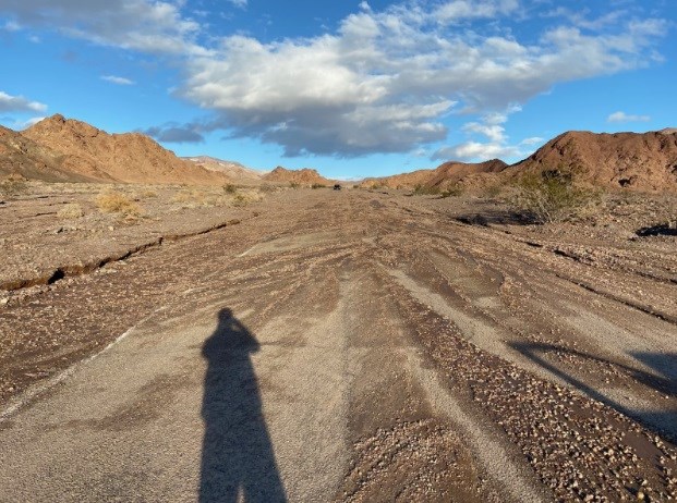 Jubilee Pass Road Washout Jubilee Pass Road Washout at Death Valley