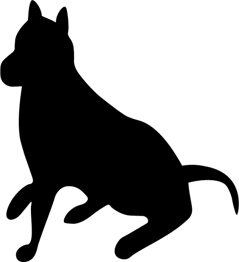 BARK BARK BARK silhouette of a dog